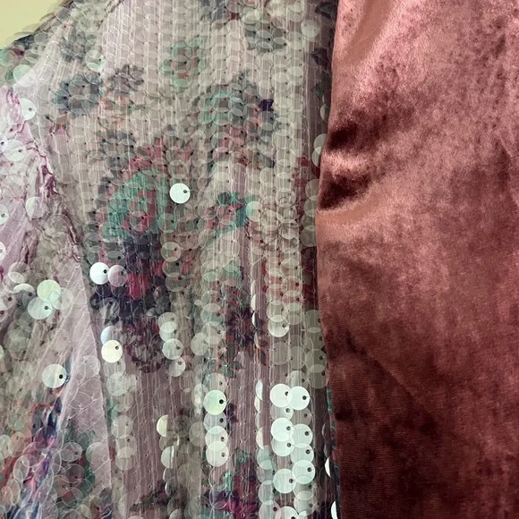 FREE PEOPLE velvet and sequin duster - Picture 3 of 8